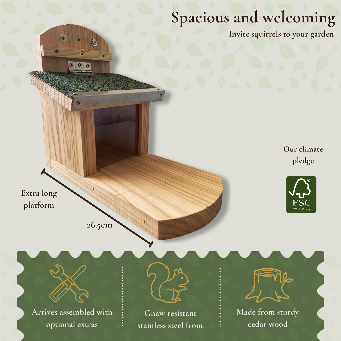 Squirrel Stopover - Feeder with Water Bowl and Corn Holder