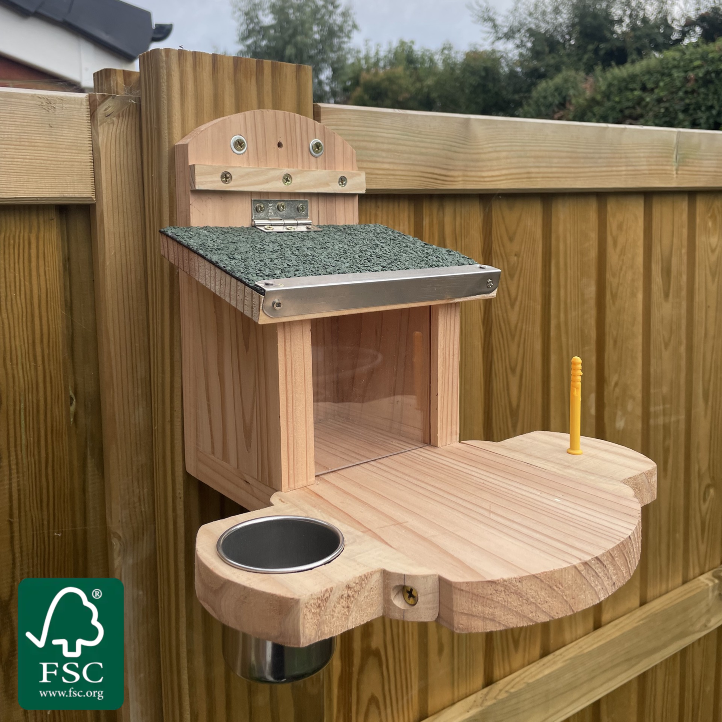 Squirrel Stopover - Feeder with Water Bowl and Corn Holder